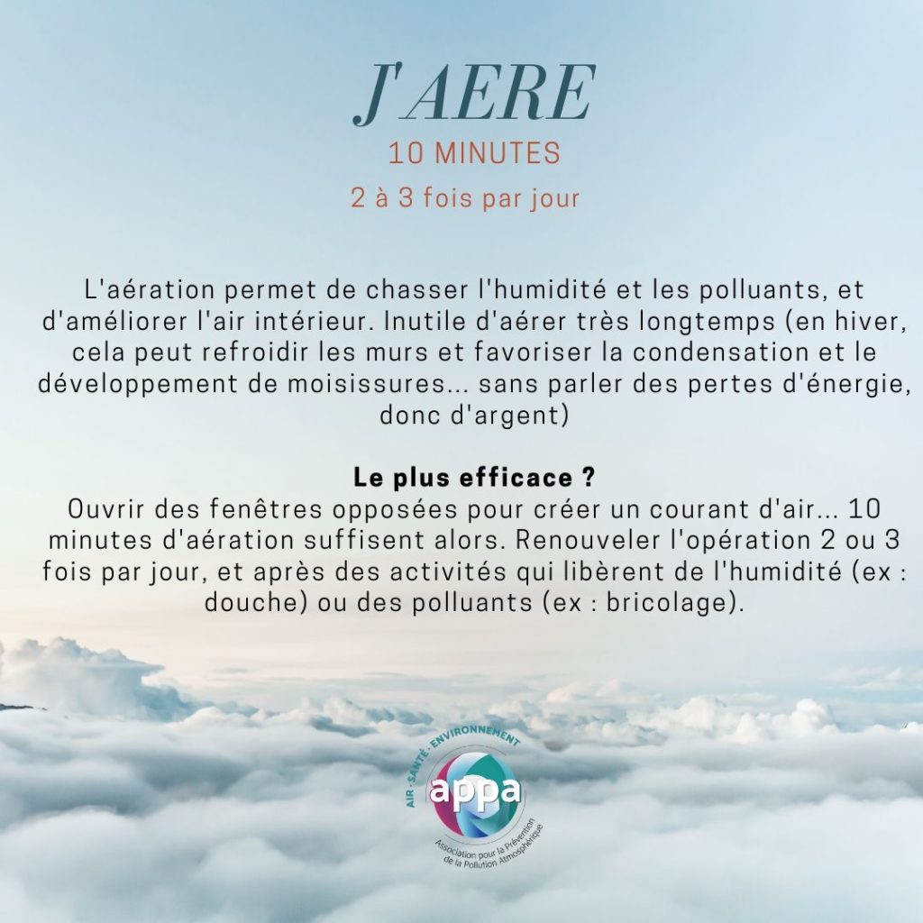 Conseil 1 : j’aère mon logement